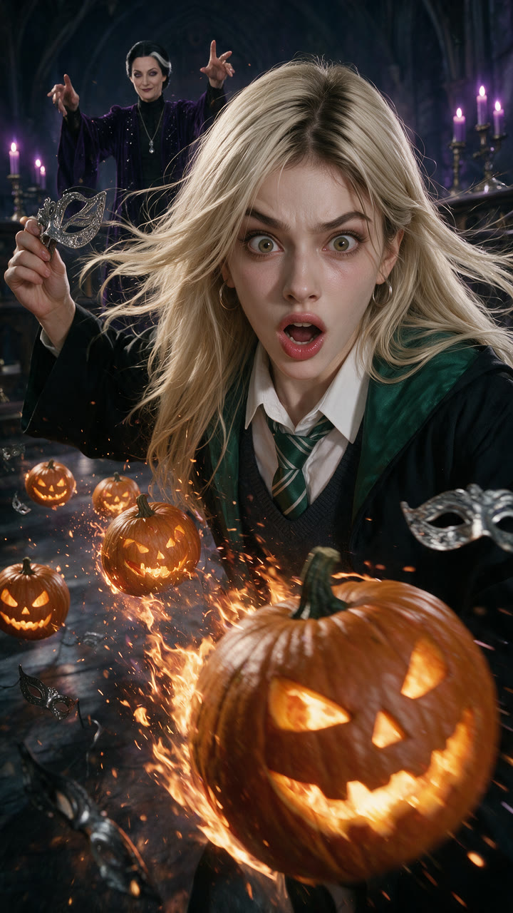 The Masquerade card: Five pumpkins. One goes out every night.