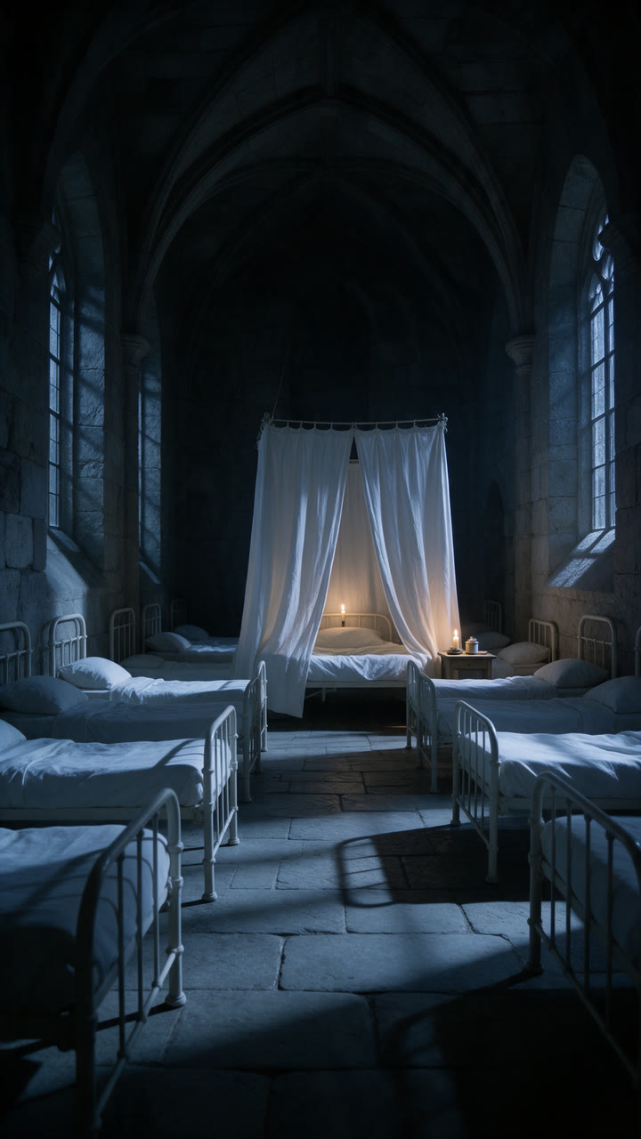 Infirmary at Midnight card: It's a big headache.